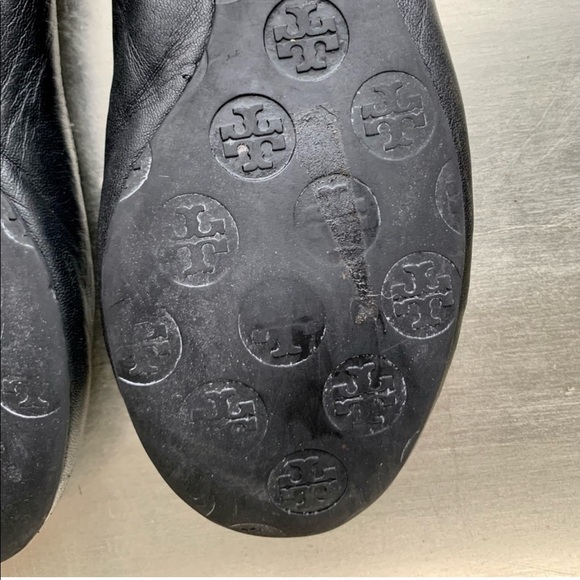 TORY BURCH medallion leather Reva ballet flats with logo - Picture 13 of 14